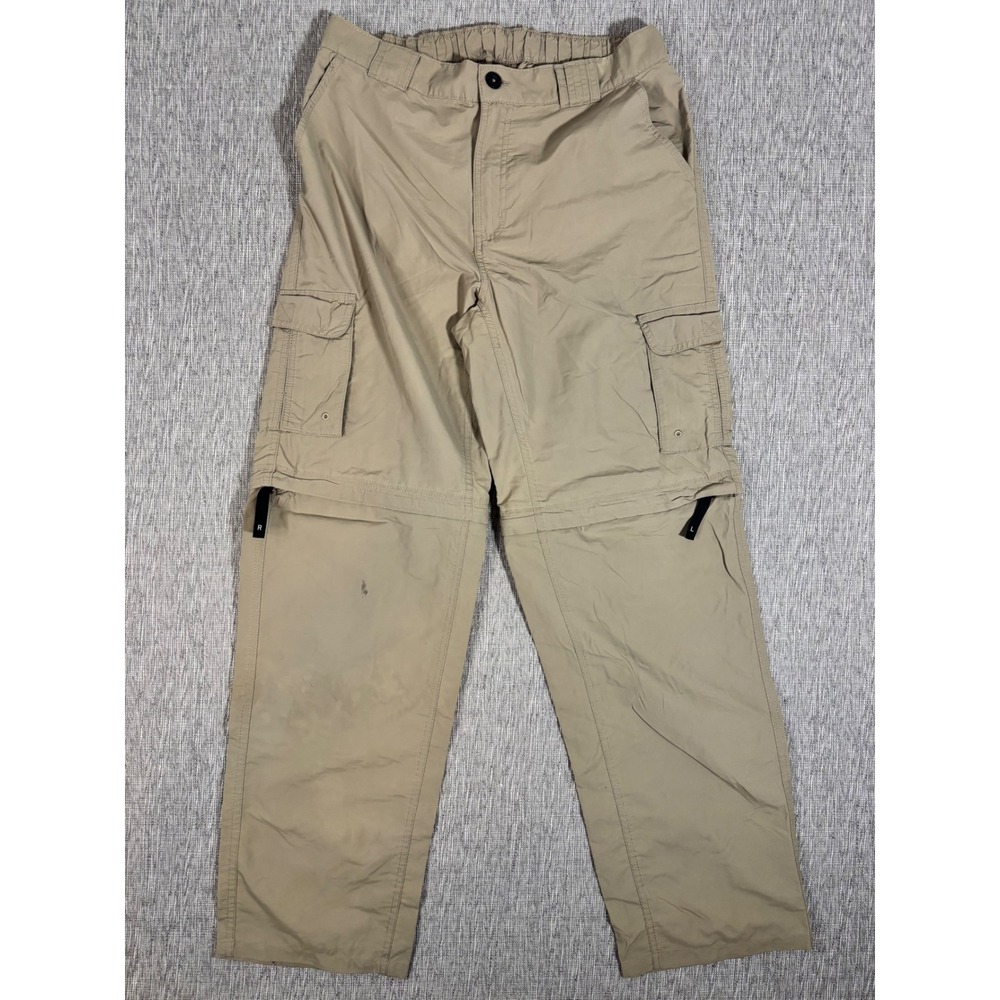 Magellan Outdoors Fish Gear Convertible Cargo Pants Tan Khaki Mens XL 18-20